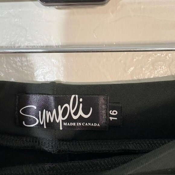 Sympli Pants Womens 16 Green Pull On Tapered Stretch Ankle Elastic Waist Canada - Picture 4 of 8